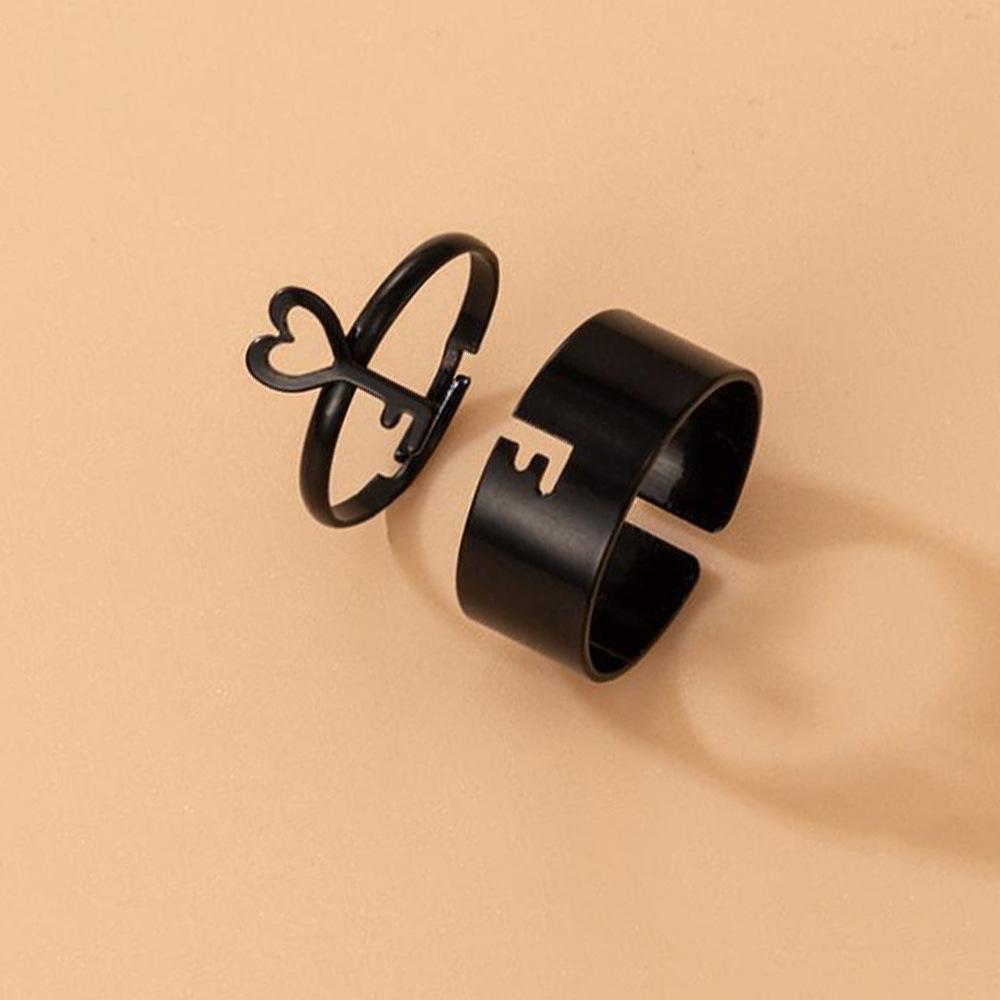 Lock And Key Shaped Couple's Ring