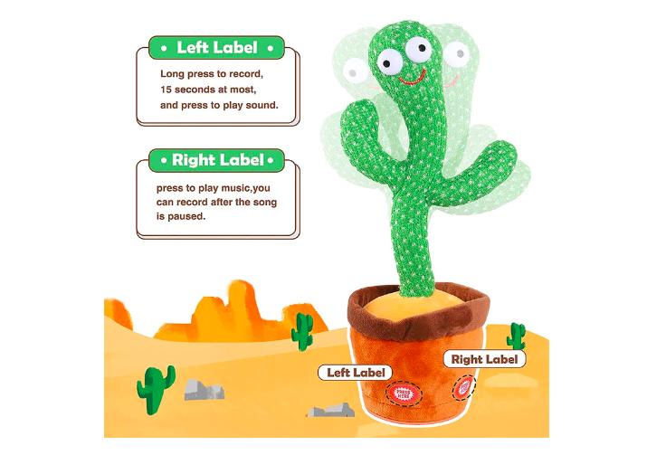 Interactive Dancing Cactus Toy - Fun Green Character for Kids (1 Pc)