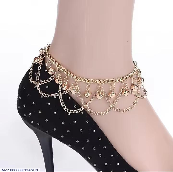 1 Pc Bell Gold Plated Anklet