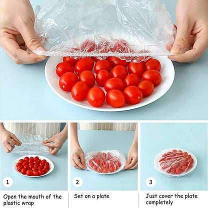 100 Pcs Food Cover Polythene Covers